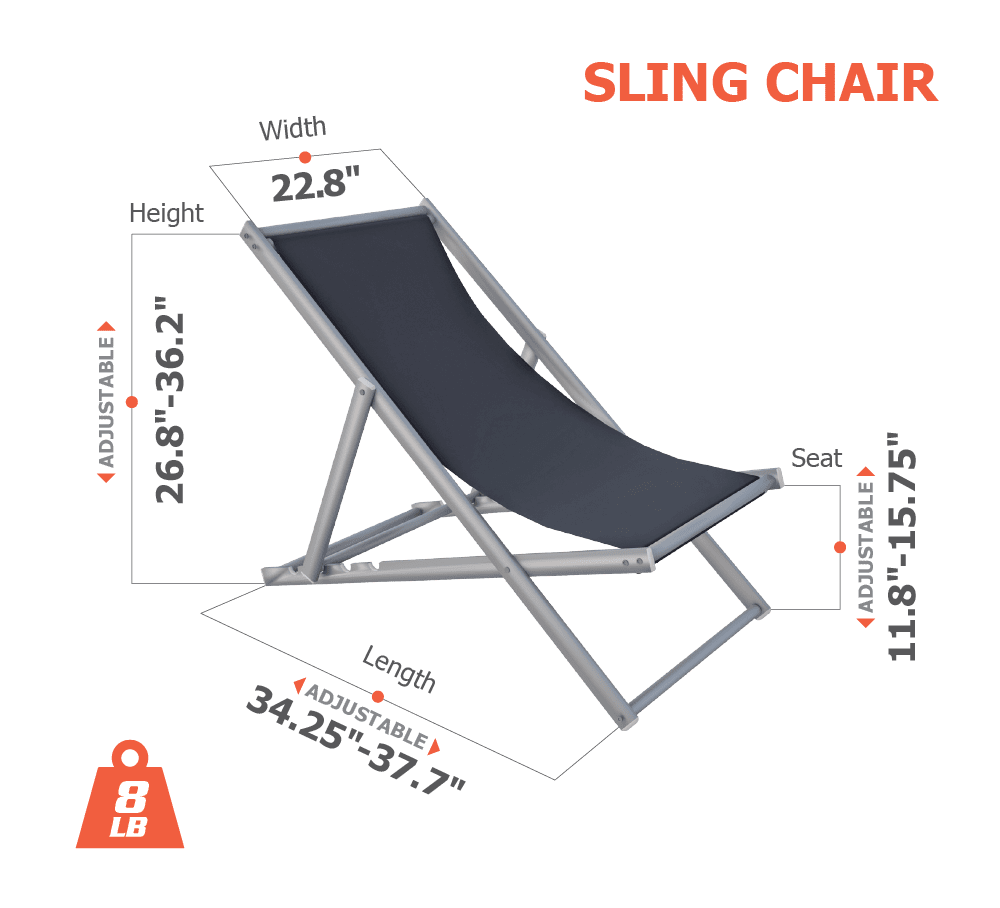 Sling chair dimensions